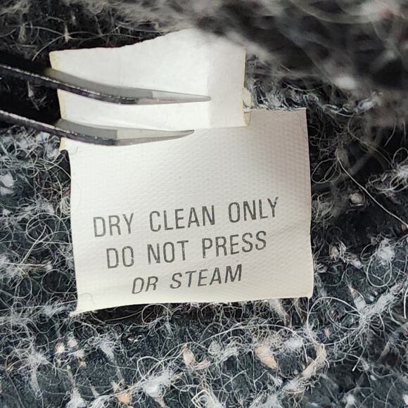 Vintage 80s Koret Career Blazer Womens L Boucle Fuzzy Nubby Knit Mohair Blend - Picture 5 of 8